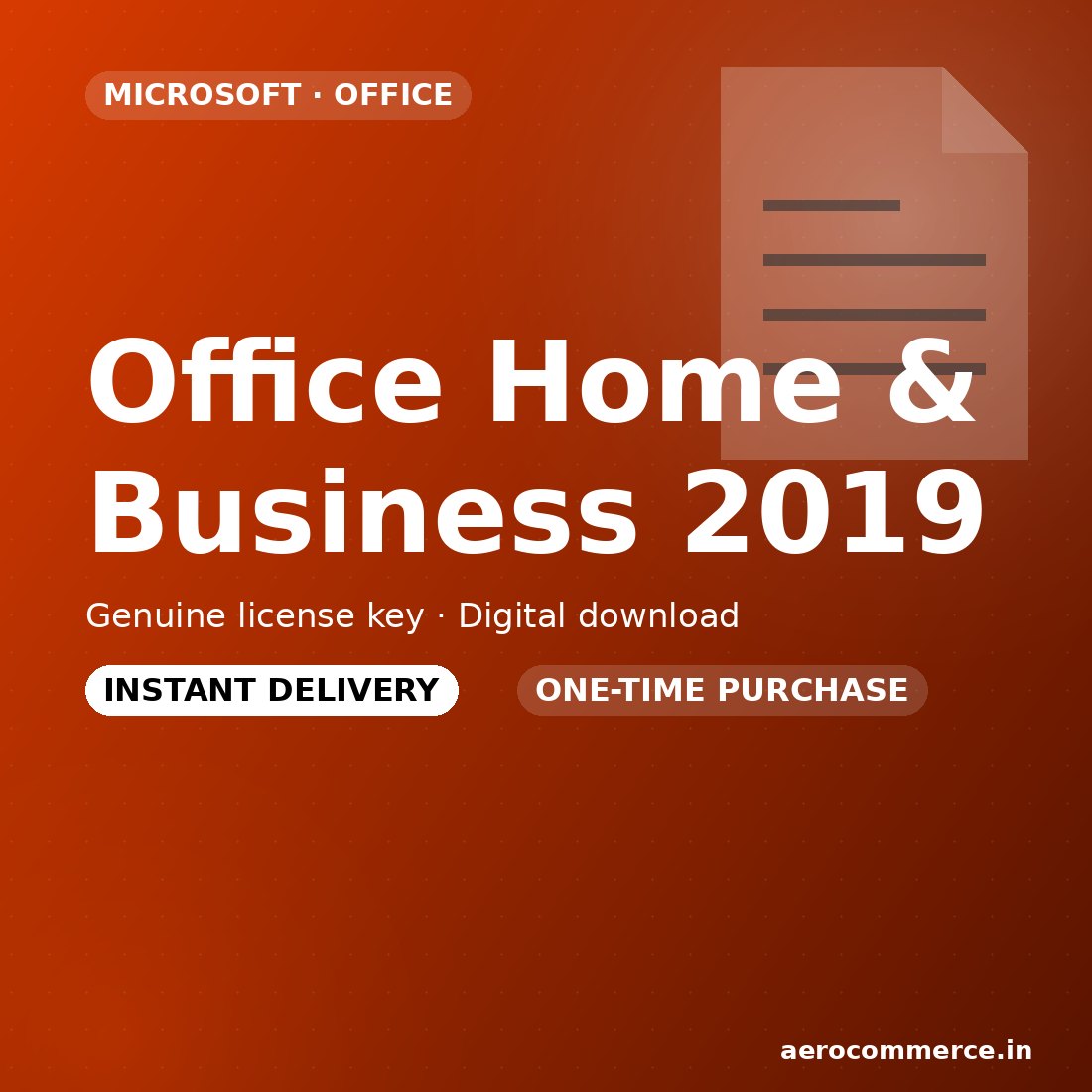 Office Home & Business 2019 license key