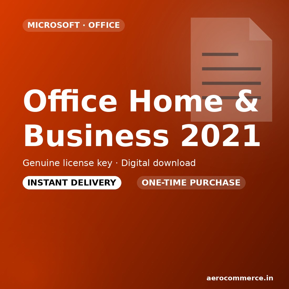 Office Home & Business 2021 license key