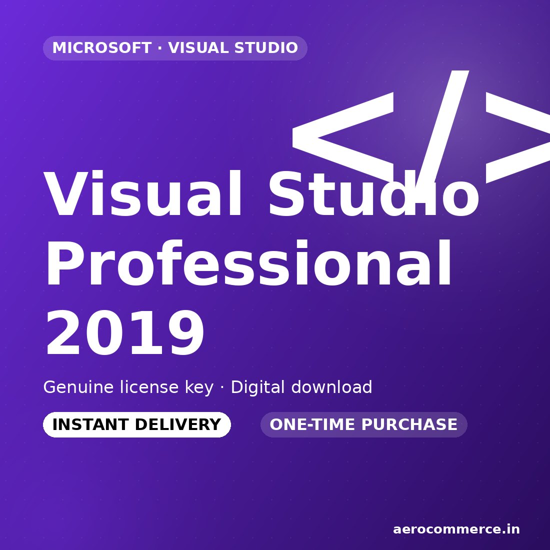 Visual Studio Professional 2019 license key