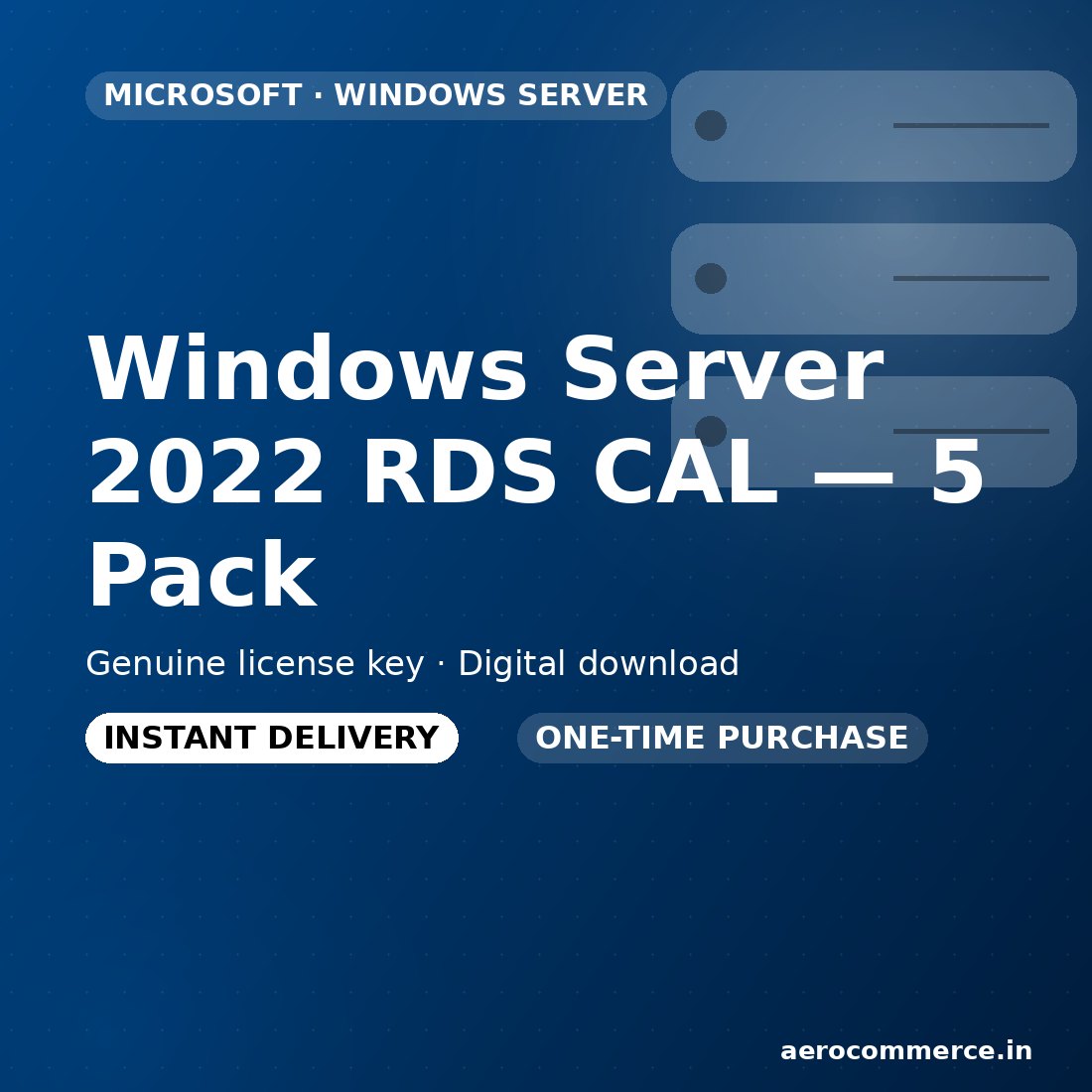 Windows Server 2022 RDS CAL — 5 Pack license key